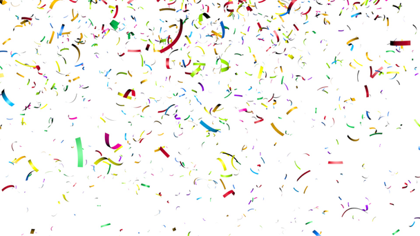 Animation of colorful confetti falling - Footage, Video
