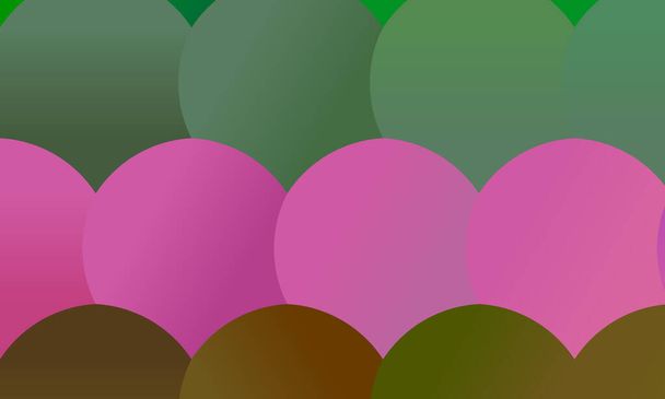 Bellissimo sfondo verde, rosa e marrone cerchi, creati digitalmente - Vettoriali, immagini