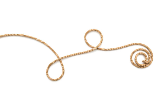Rope curl on white background - Zdjęcie, obraz
