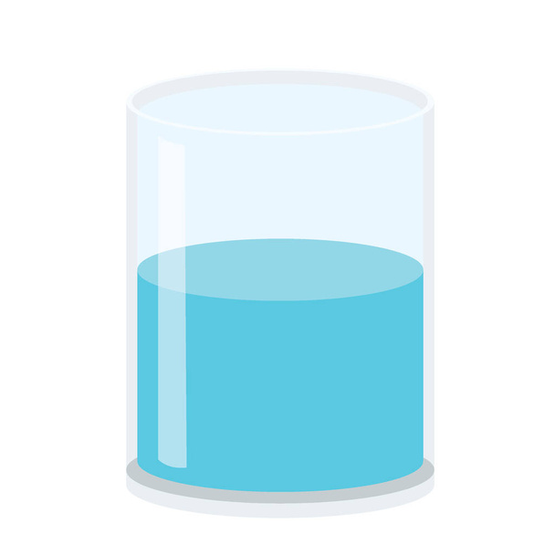 agua en el vidrio aislado sobre fondo blanco ilustración vector   - Foto, Imagen