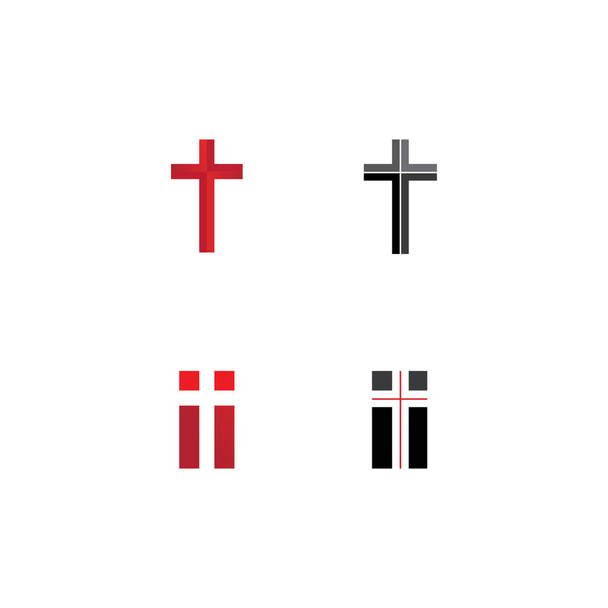 Kereszt- és Krisztusi logó és vektor - Vektor, kép