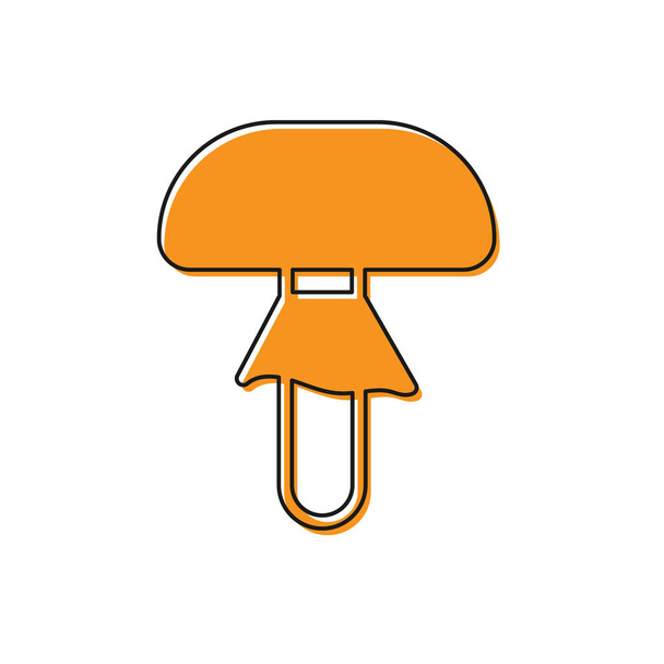 Oranžová houba ikona izolované na bílém pozadí. Vektor. - Vektor, obrázek