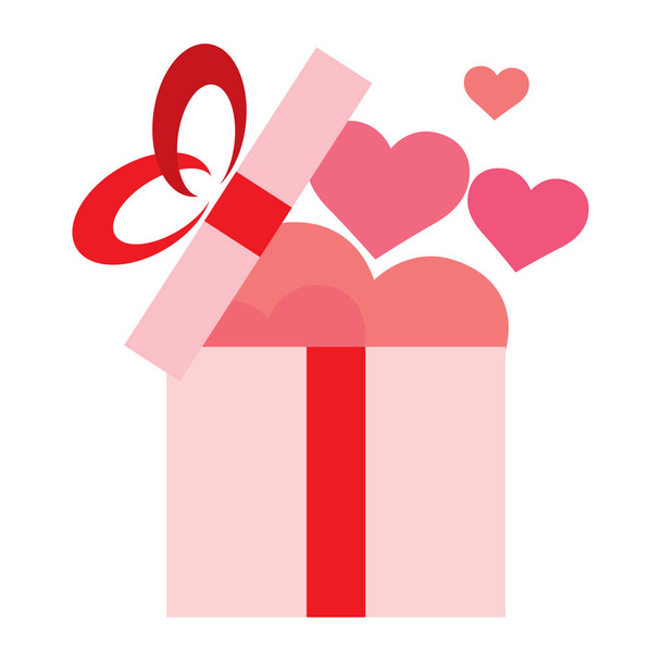 Isolated romantic gift heart - Vector, Image