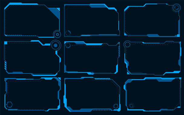 Futuristic HUD abstracts.Future blue monochome theme concept background.vector and illustration - Vector, afbeelding