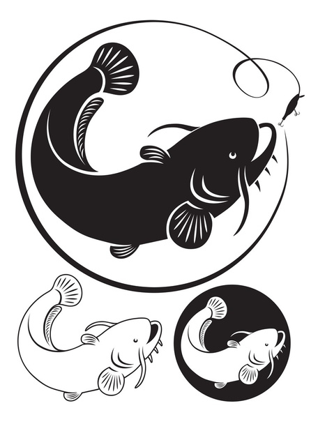 Illustration of fish catfish - Vector, Image