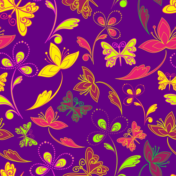 Abstract ornate floral  texture - Vector, Image