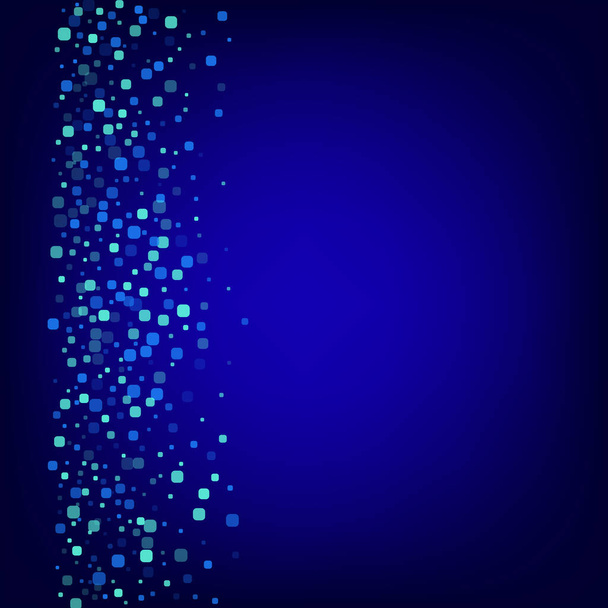 Turquoise Cell Falling Blue Vector Background.  - Vektor, kép