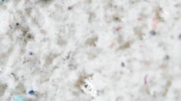 Superfície de close-up da fibra de algodão cru. - Filmagem, Vídeo