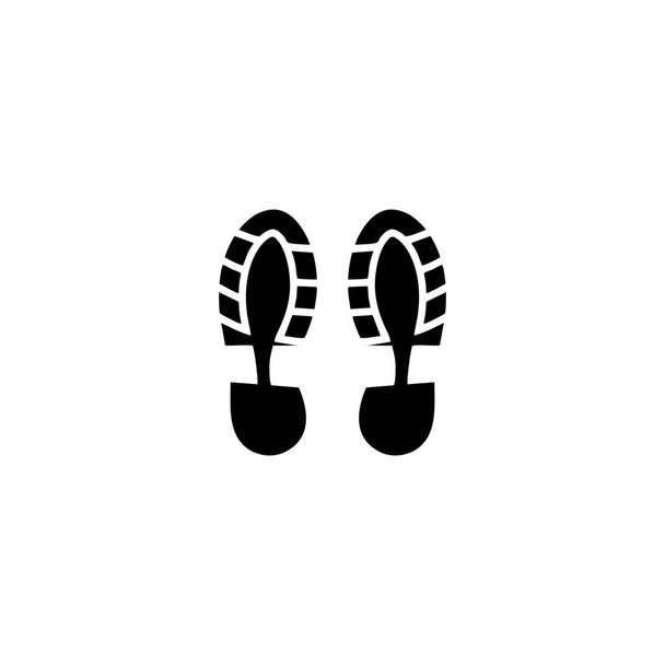 Sapatos pegadas ícone ou logotipo isolado símbolo símbolo vetor ilustração - ícones de vetor de estilo preto de alta qualidade  - Vetor, Imagem