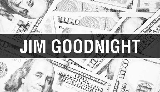Jim Goodnight SMS Concept. American Dollars Cash Money, 3D rendering. Miljardair Jim Goodnight bij Dollar Bankbiljet. Top wereld Belegger financieel miljardair - Londen, 3 mei 202 - Foto, afbeelding