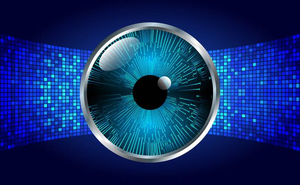 eye cyber circuit future technology concept background - Vector, Image