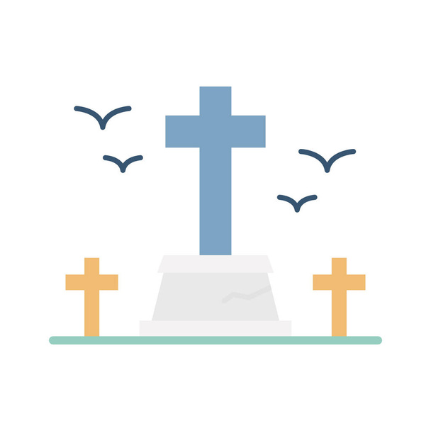 GravestoneFlat vector icon which can easily modify or edit - Vector, Image