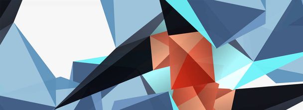 3d mosaic abstract backgrounds, low poly shape geometric design - Vector, imagen