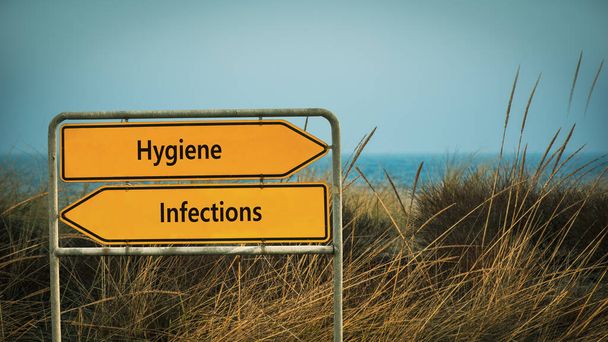 La rue signe la voie vers l'hygiène contre les infections
 - Photo, image