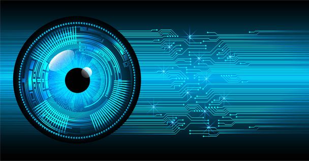 eye cyber circuit future technology concept background, spherical abstract backdrop - Vektor, Bild