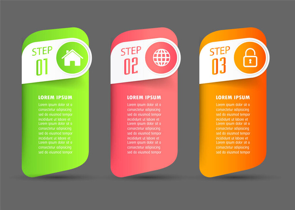 colorful modern text box template for website, computer graphic, technology and internet, banner - ベクター画像