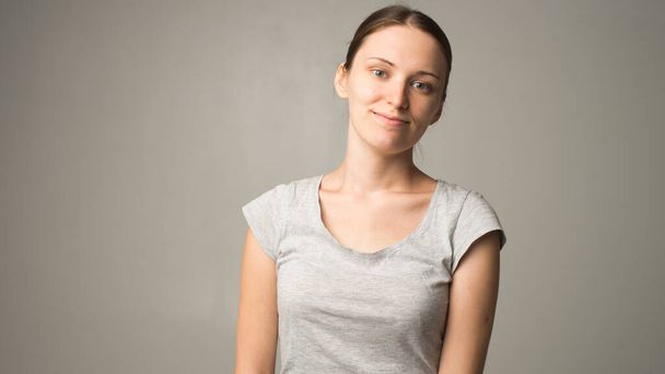picture of young good-looking teenage girl isolated - Photo, Image