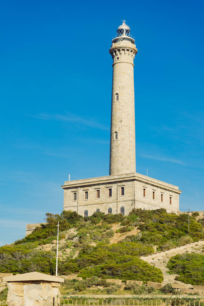 Cape Palos lighthouse, Cartagen Murcia region, Spain. Tourist site - Foto, afbeelding