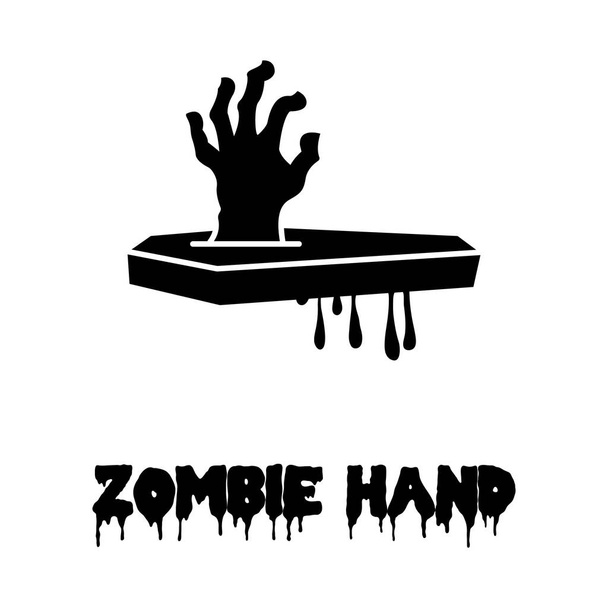  zombie handGlyph Com ícone de vetor de título que pode facilmente modificar ou editar - Vetor, Imagem