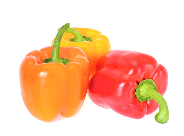 Colored Fresh Sweet Pepper Isolated on White Background - Valokuva, kuva