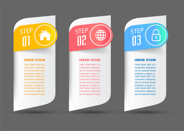 colorful modern text box template for website, computer graphic, technology and internet, banner - Vektor, kép