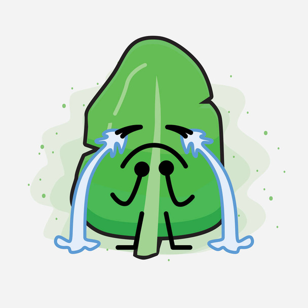An illustration of Cute Leaf Vector Character - Διάνυσμα, εικόνα