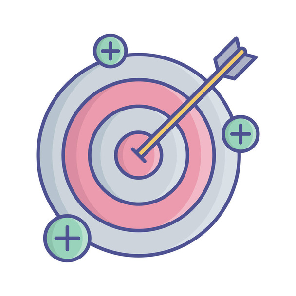 Konzentrieren Sie sich auf das TargetFill-Vektorsymbol, das leicht geändert oder bearbeitet werden kann - Vektor, Bild
