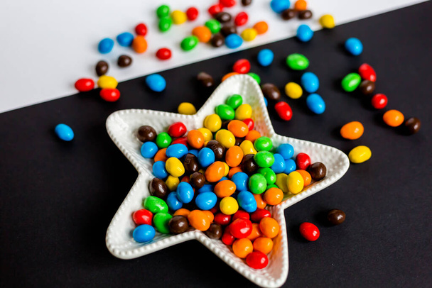 colorful m&m's candies on white background - Valokuva, kuva