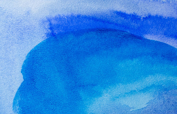 Abstract texture brush ink art background aquarel watercolor splash hand drawn paint. Decorative blue wallpaper - Photo, image