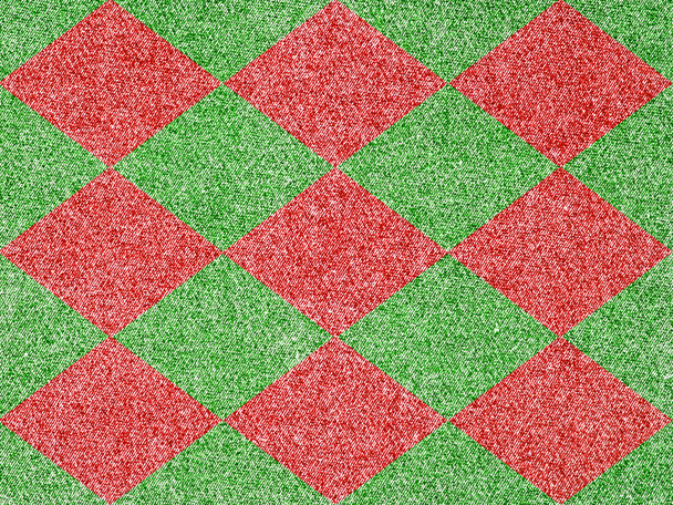 volledige frame achtergrond van een groene denim stof patroon - Foto, afbeelding