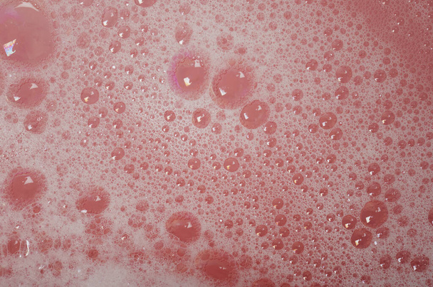 Koupel mýdlo růžové vzor pozadí. Čistá sprchová bublina - Fotografie, Obrázek