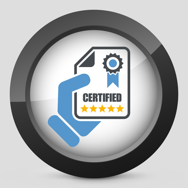 Icône de document certifié
 - Vecteur, image