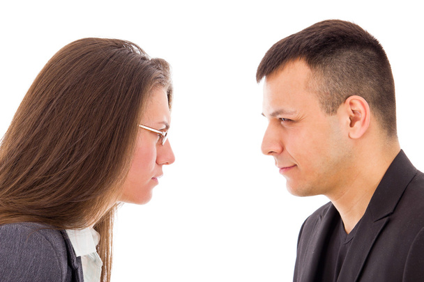 θυμωμένος ζευγάρι δεν εμπιστεύεται τον άλλον - Φωτογραφία, εικόνα