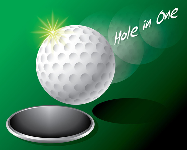 М'яч для гольфу на краю отвору - Вектор, зображення