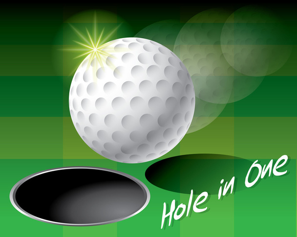 Pelota de golf en el borde del agujero
 - Vector, Imagen