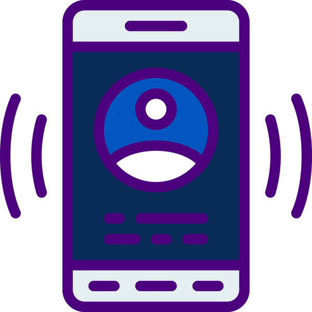 ikona wektora telefonu komórkowego izolowana na białym tle - Wektor, obraz
