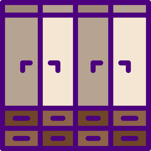 Kleiderschrank-Symbol, einfache Vektor-Illustration  - Vektor, Bild