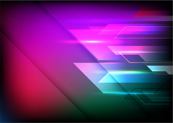 colorful geometric shapes, bright vector background  - Vetor, Imagem