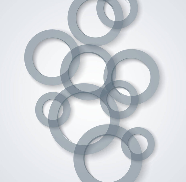 Transparent circles background. Abstract 3D Geometrical Design - Vector, imagen