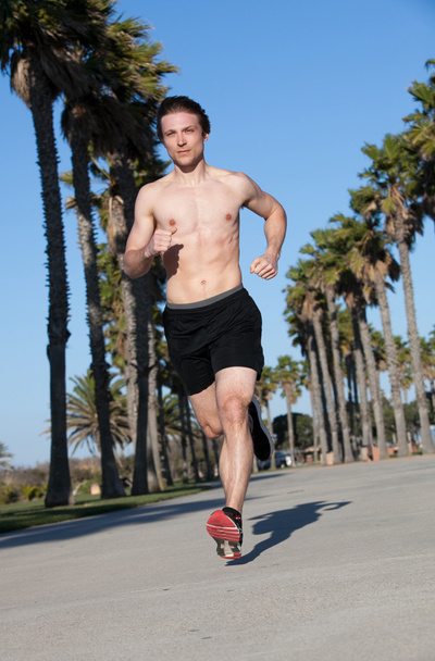 Mies juoksee - Valokuva, kuva