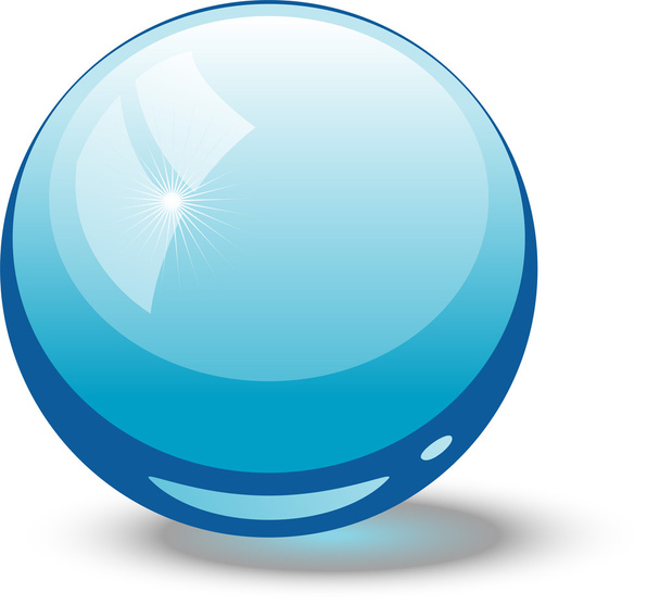 kék üveg gömb - Vektor, kép