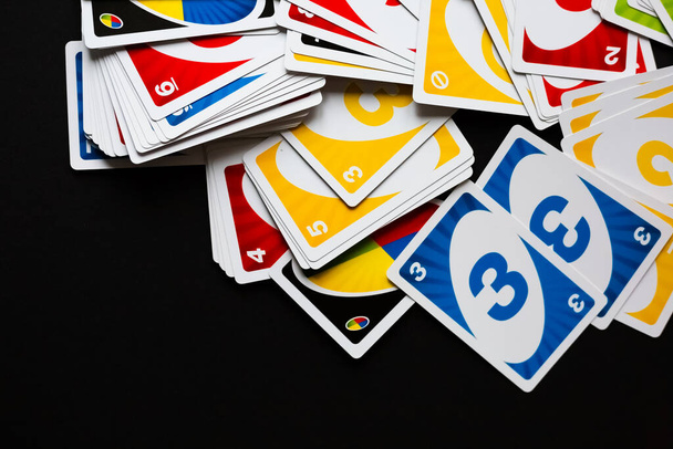 colorful playing cards on a white - Zdjęcie, obraz