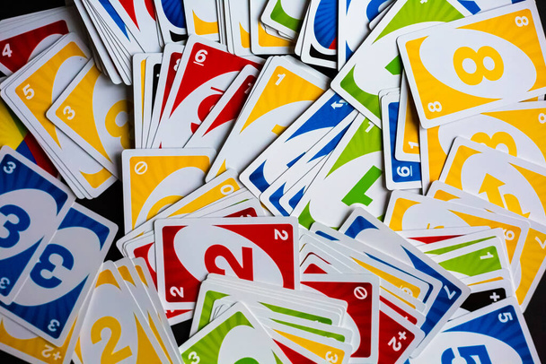 colorful playing cards on a white - Fotoğraf, Görsel