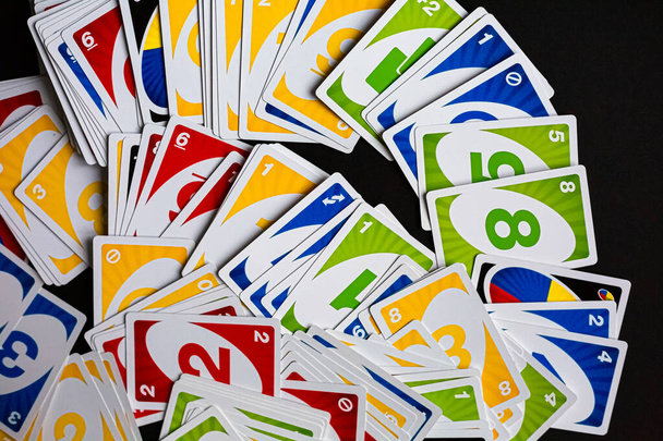 colorful playing cards on a white - Foto, Imagem