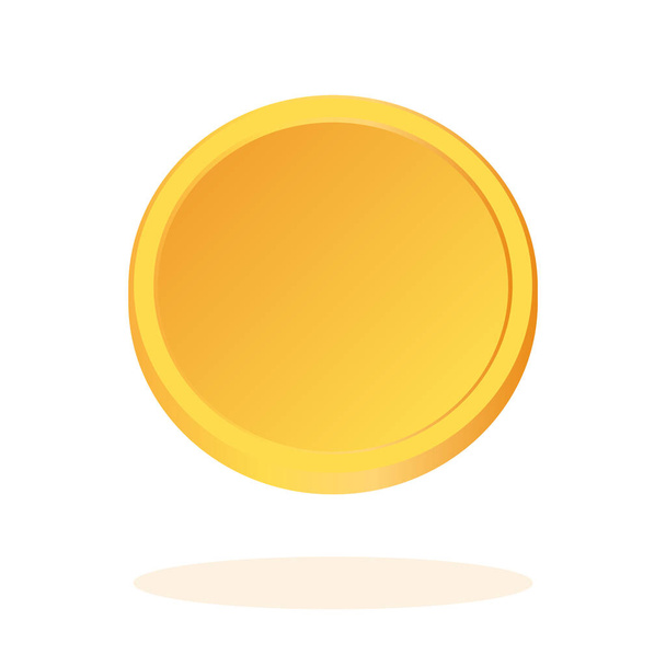 Set of rotating gold coins. 3d dollar coins. Golden money set. - Vector, Image