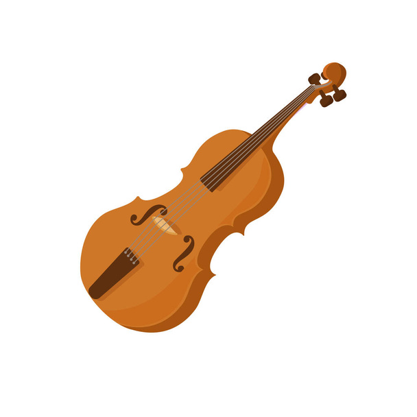 Скрипичный музыкальный инструмент. Векторная иллюстрация - Вектор,изображение