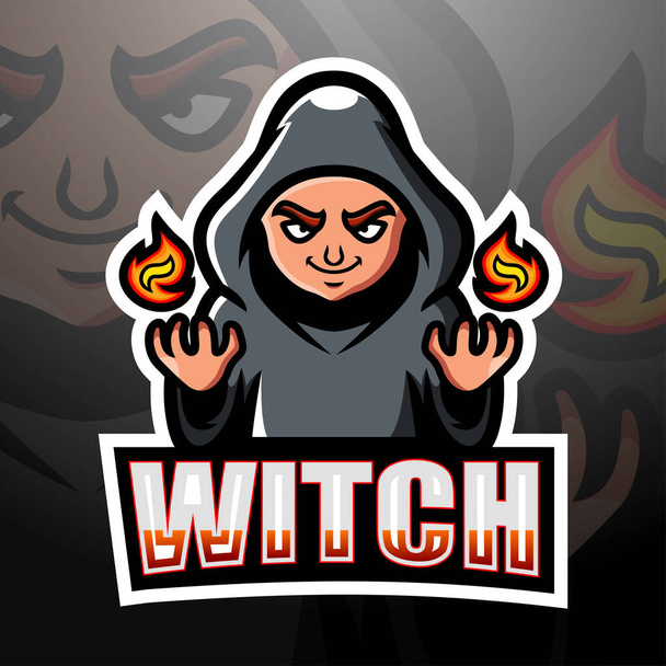 Векторная иллюстрация дизайна логотипа компании Witch - Вектор,изображение