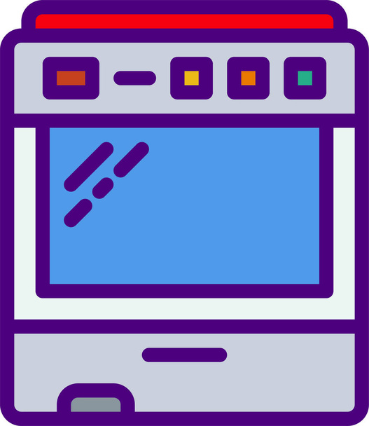 fialová a růžová ikona vektoru - Vektor, obrázek