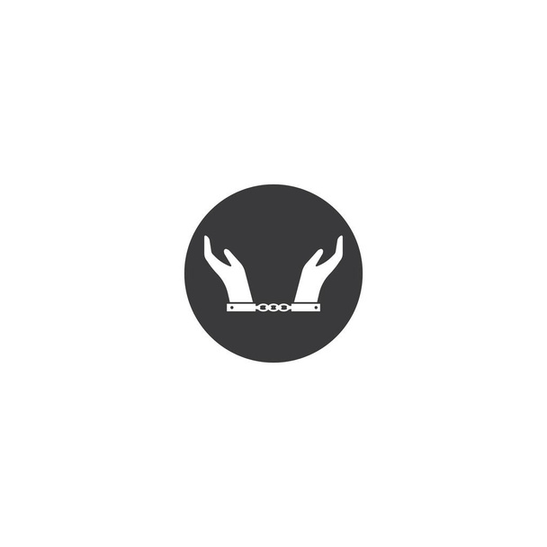 Вектор значка наручника, ілюстрація дизайну логотипу
  - Вектор, зображення