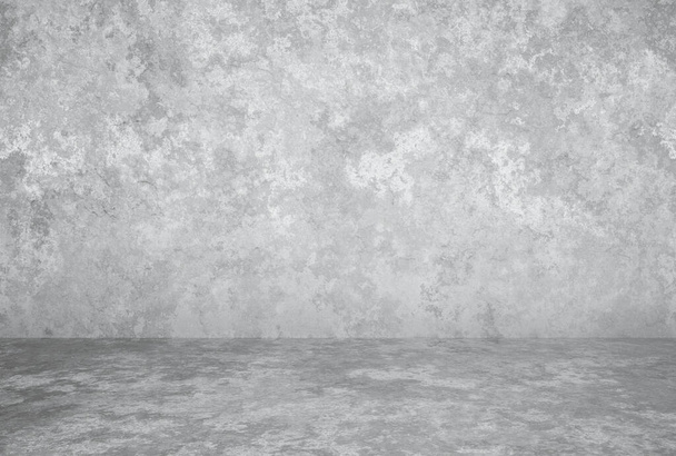 empty room with plaster wall, grey background - Photo, Image